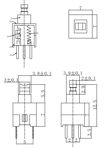 7x7無(wú)鎖尺寸圖